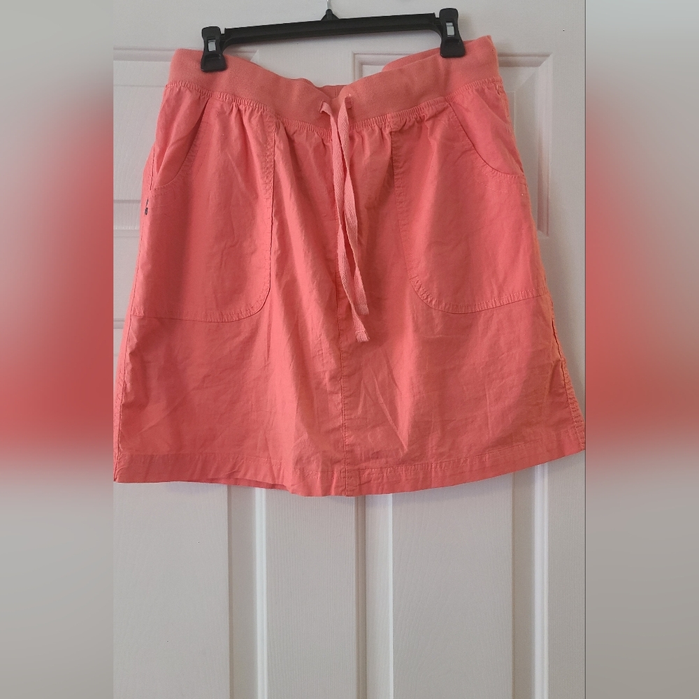 Women's Coral Peach Caaual Da-sh skirt Size L